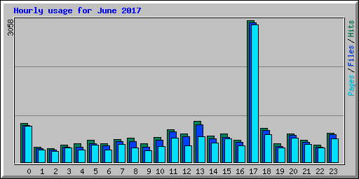 Hourly usage for June 2017