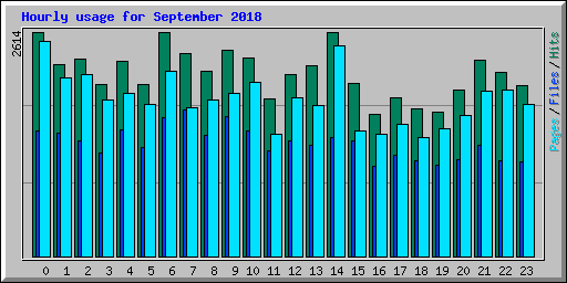Hourly usage for September 2018