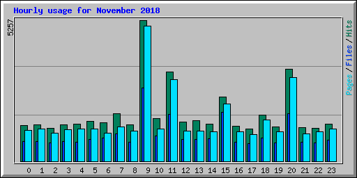 Hourly usage for November 2018