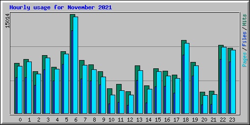 Hourly usage for November 2021