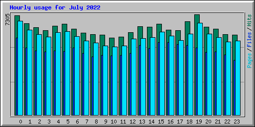 Hourly usage for July 2022