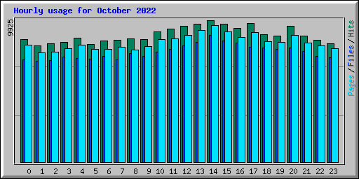 Hourly usage for October 2022