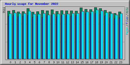 Hourly usage for November 2022