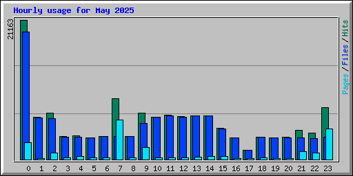 Hourly usage for May 2025