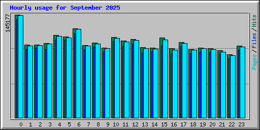 Hourly usage for September 2025