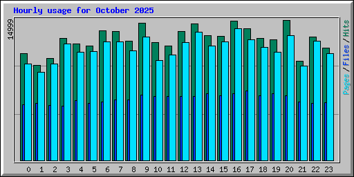 Hourly usage for October 2025
